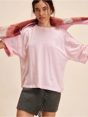 We The Free People Perfect Oversized Tee Nina pinkaboo short sleeve crewneck